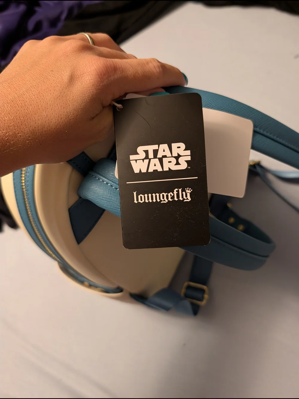Loungefly Star Wars R2-D2 Cream, Blue & Yellow Mini Backpack